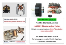 sb modellbau 22242 - H0 - Motorisierungssatz für Märklin / Trix BR 03/BR 10/BR 011/BR 012/BR 41 - Trommel-Kollektor